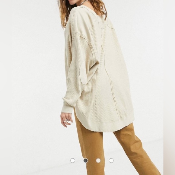 NWT Free People / We the free Owen Long Sleeve Thermal - vanilla cream - LARGE - Picture 5 of 14